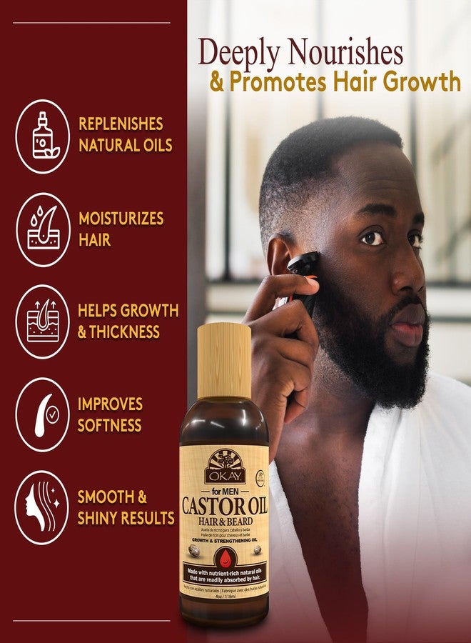 OKAY MEN BEARD HAIR GROWTH OIL 4oz - Image 2