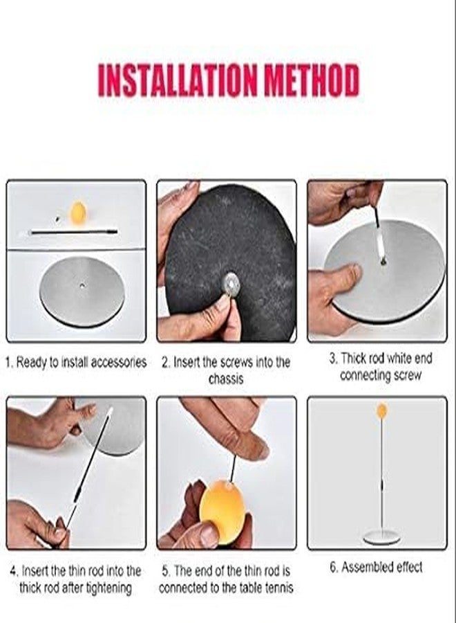 ULTRAZON Table Tennis Trainer Toys for Kids & Adults | Rebound Rackets and Balls Base Training Practice Set | Outdoor Indoor Games for Boys & Girls (Multi) - Image 5