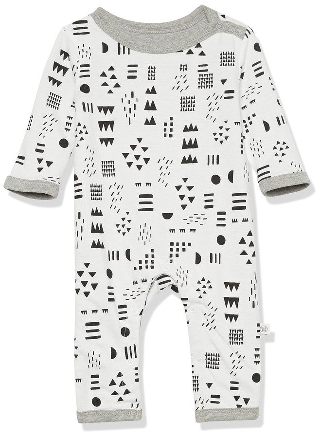 HonestBaby Organic Cotton Reversible Coverall, Pattern Play, 6-9 Months - Image 1