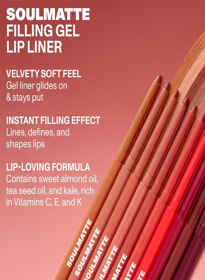 MORPHE Soulmatte Gel Lip Liner - Creamy Lip Pencil with a Matte Formula - Precision Contour Pencil with Sweet Almond & Tea Seed Oil for Long-Lasting Definition - Whipped (0.007 oz) - Image 3