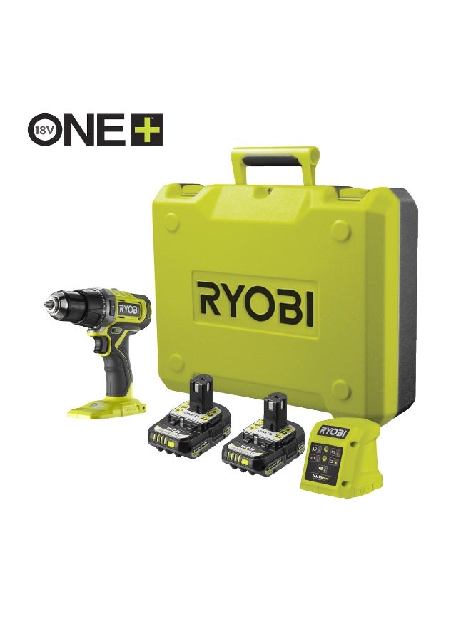 RYOBI Tools Ryobi 18V One+ Cordless Combi Drill Starter Kit, 2X2.0 Ah Batteries and Charger - Image 1