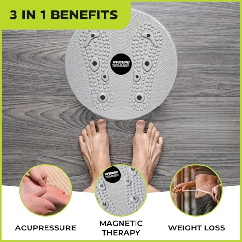 Figure Trimmer Core Abs Twister Board - Waist Sculptor Twister Board for Core & Ab Exercise - Waist Twisting Disc, Dizzy Disc Twist Board for Slimming Workout with 8 Magnets Reflexology - Image 5