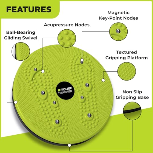 Figure Trimmer Core Abs Twister Board - Waist Sculptor Twister Board for Core & Ab Exercise - Waist Twisting Disc, Dizzy Disc Twist Board for Slimming Workout with 8 Magnets Reflexology - Image 4
