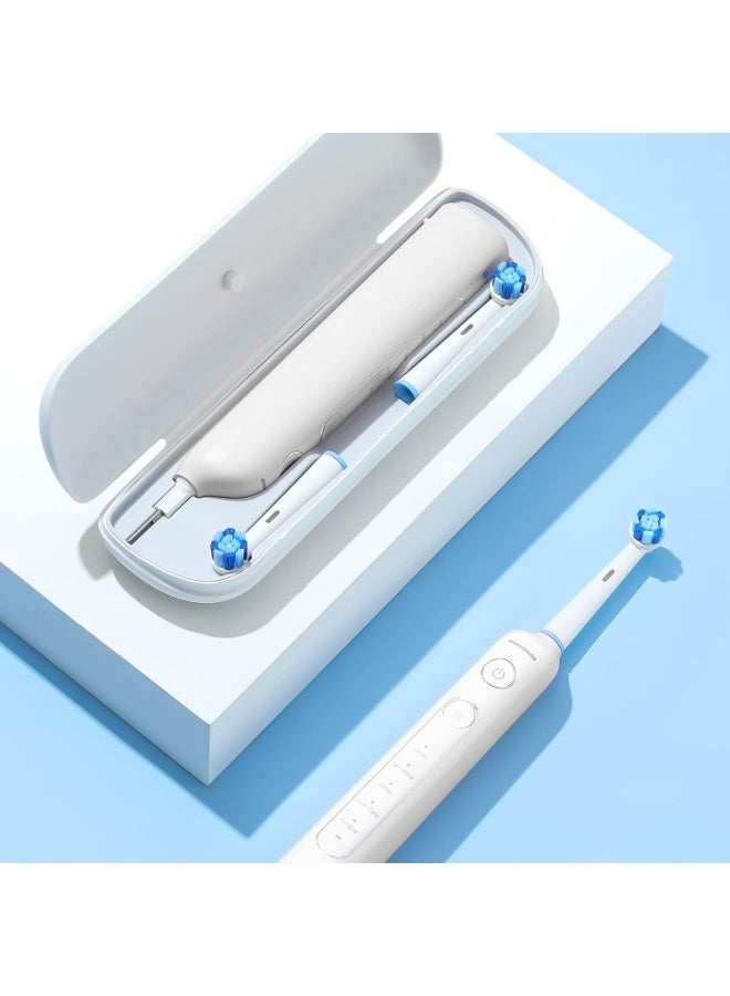 Bitvae R2 Rotating Electric Toothbrush for Adults with 8 Brush Heads, 5 Modes Rechargeable Power Toothbrush with Pressure Sensor, White - Image 4