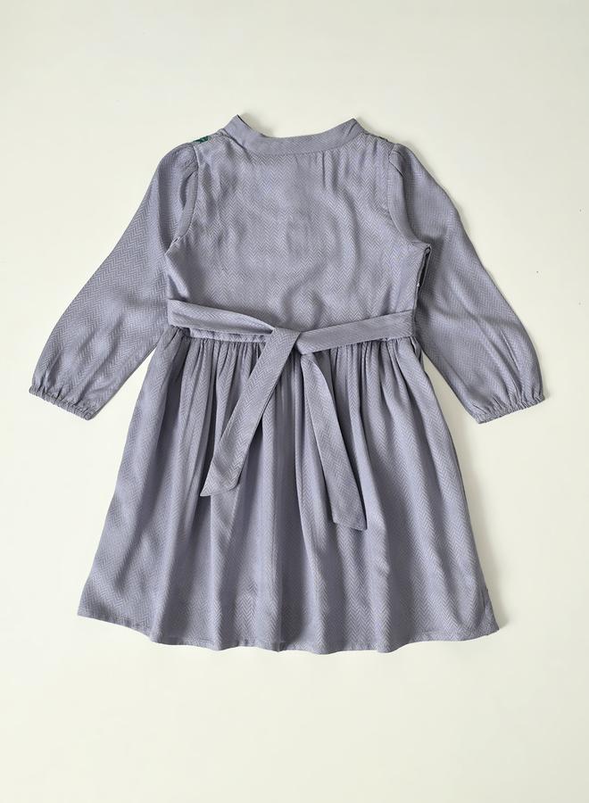 BELLA MODA BELLA MODA Floral Embroidered Knee Length Dress - Image 3