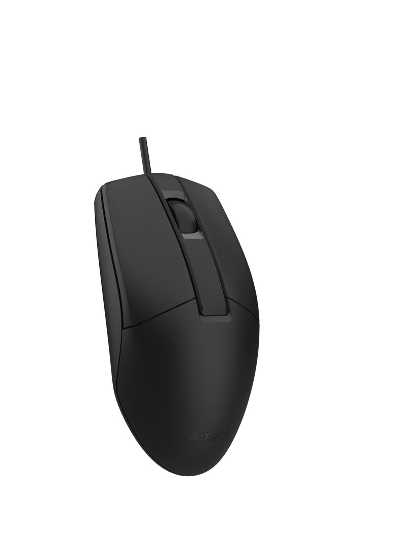 A4TECH A4TECH SILENT CLICK WIRED MOUSE OP-330S, 1200 DPI RESOLUTION, BLACK  - Image 2