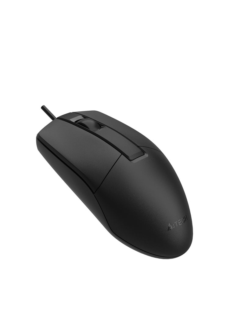 A4TECH A4TECH SILENT CLICK WIRED MOUSE OP-330S, 1200 DPI RESOLUTION, BLACK  - Image 3