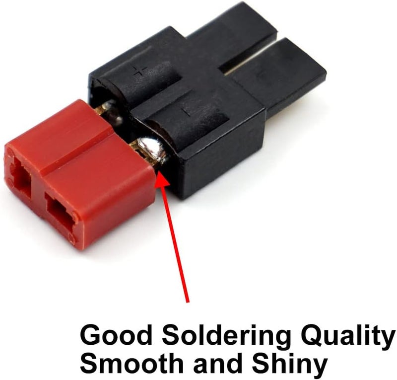 elechawk 4 PCS Female T-Plug Deans to Male Adapter Compatible with TRX Connector for RC Battery ESC and Charger - Image 2