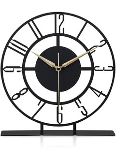 Hometrix Hometrix Metal Tabletop Desk Clock Office Clock Decor Above Desktop Clock Office GiftBusiness Gift IdeaSilent Metal Desk ClockShelf Clock Decor 20 CM  - Image 1