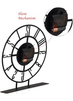 Hometrix Hometrix Metal Tabletop Desk Clock Office Clock Decor Above Desktop Clock Office GiftBusiness Gift IdeaSilent Metal Desk ClockShelf Clock Decor 20 CM  - Image 3