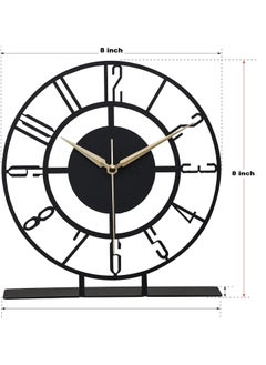 Hometrix Hometrix Metal Tabletop Desk Clock Office Clock Decor Above Desktop Clock Office GiftBusiness Gift IdeaSilent Metal Desk ClockShelf Clock Decor 20 CM  - Image 2