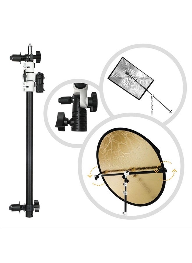 Fotoconic Multi Functional Reflector Holder, Boom Arm, Background Crossbar (21"-49" / 53-125cm) with Solid Locking Metal Swivel Head Grip - Image 1