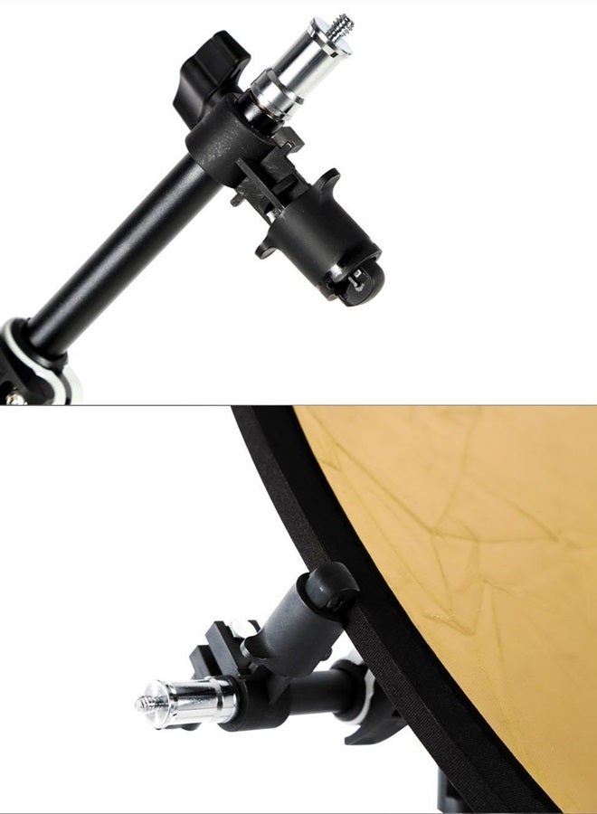 Fotoconic Multi Functional Reflector Holder, Boom Arm, Background Crossbar (21"-49" / 53-125cm) with Solid Locking Metal Swivel Head Grip - Image 4