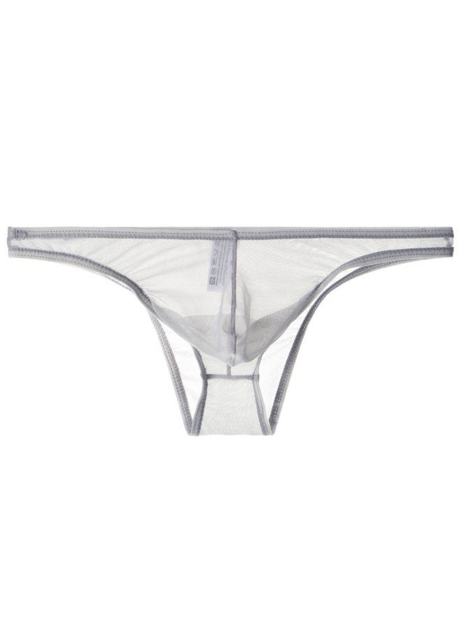 Junye Transparent Underwear, Thin Mesh Semi-coverage Briefs, Low-waist Pouch, Breathable Ice-silk Ultra-thin Men's Briefs