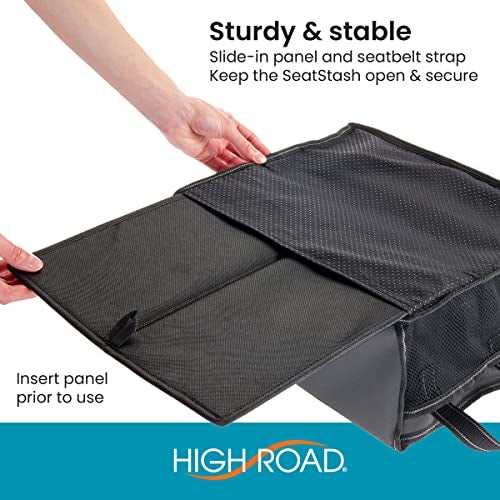 High Road SeatStash Car Front Seat Organizer for Driver and Office Storage with Tissue Holder and Divided Multipurpose Compartments - Image 4