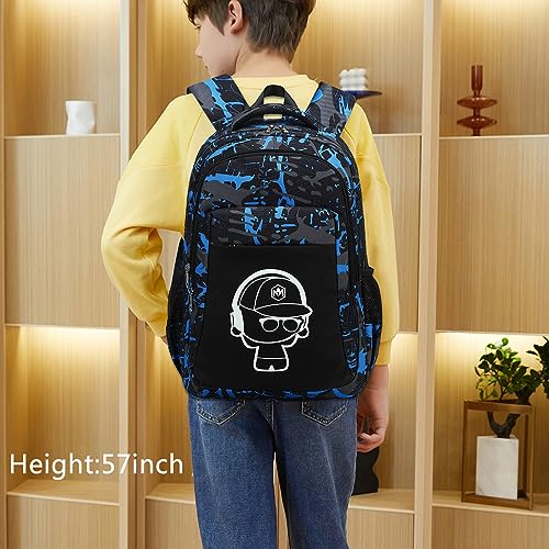 LEDAOU Kids School Backpack with Lunch Box for Boys Girls Bookbag School Bag Preschool Kindergarten Toddler Backpack - Image 2
