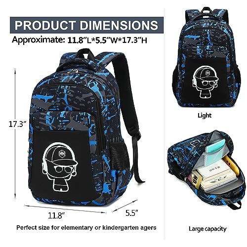 LEDAOU Kids School Backpack with Lunch Box for Boys Girls Bookbag School Bag Preschool Kindergarten Toddler Backpack - Image 4