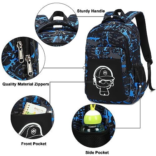 LEDAOU Kids School Backpack with Lunch Box for Boys Girls Bookbag School Bag Preschool Kindergarten Toddler Backpack - Image 3