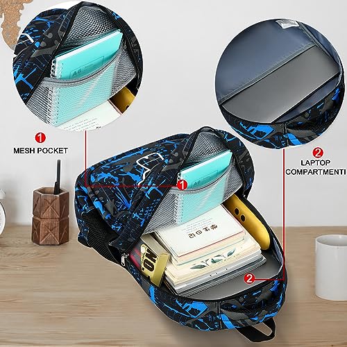 LEDAOU Kids School Backpack with Lunch Box for Boys Girls Bookbag School Bag Preschool Kindergarten Toddler Backpack - Image 5