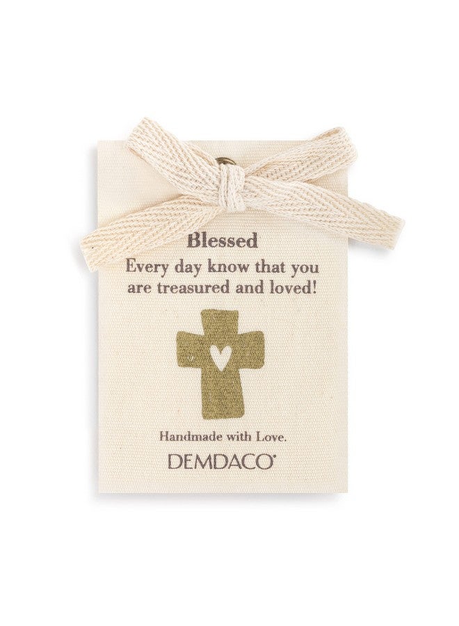 DEMDACO Blessing Mini Giving Bear Brown 8.5 Inch Plush Polyester Fabric Stuffed Animal - Image 4