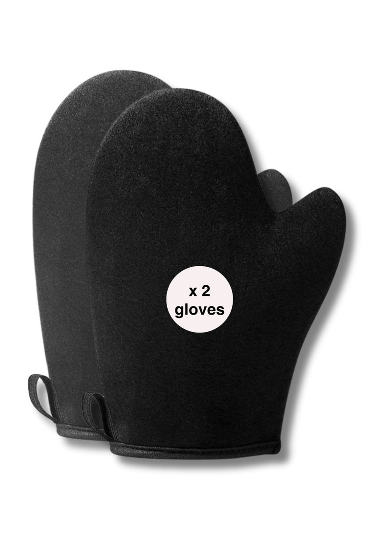 ELLY - 2 x Self Tanning Applicator Glove Mitt with Thumb, Streak-Free, Even Application, Velvety Soft, Reusable, Sunless Tan, Body Lotion, Tanning Lotion - Image 1