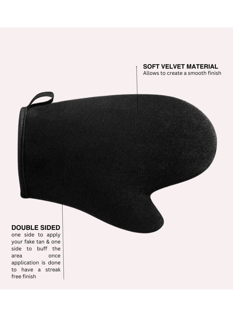 ELLY - 2 x Self Tanning Applicator Glove Mitt with Thumb, Streak-Free, Even Application, Velvety Soft, Reusable, Sunless Tan, Body Lotion, Tanning Lotion - Image 3