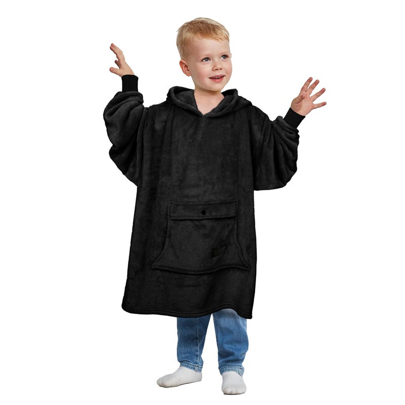 Catalonia Catalonia Blanket Hoodie Sweatshirt for Kids  Oversized Wearable Fleece Pullover with Large Front Pocket  Ages 4-12  Valentine's Day Gifts for Kids  - Image 1
