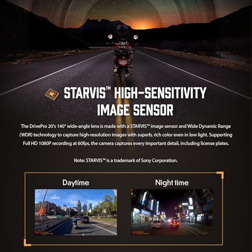 Transcend 64GB 2K 1440p Motorcycle Dash Cam 140 WideAngle Builtin WiFiGSensor Night Vision IP68 Emergency Recording for Bikes Motorcycles TSDP20A64G - Image 3