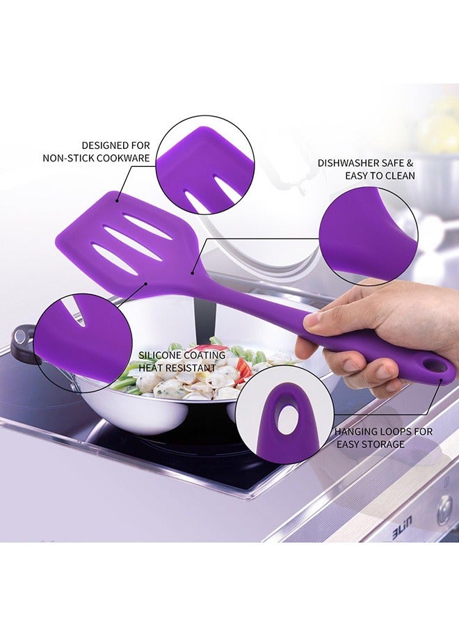 RollsTimi  10-Piece Kitchen Utensil Set Silicone Heat Resistant Non-Stick Kitchen Cooking Tools Multicolor - Image 2
