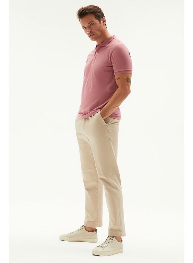 جون تي شيرت بولو رجالي قطن % بنقشة خلية النحل - Image 3