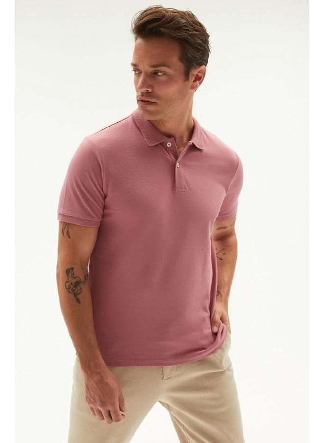 جون تي شيرت بولو رجالي قطن % بنقشة خلية النحل - Image 4