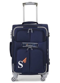 Soft Shell Trolley Luggage Set of 4 Pcs For Unisex Ultra Lightweight Expandable Suitcase With 4 Wheels LL003 Navy Blue - pzsku/ZA893A55F77351AA01F39Z/45/_/1692101956/50cd5a12-0055-49ff-b832-2051589ee077