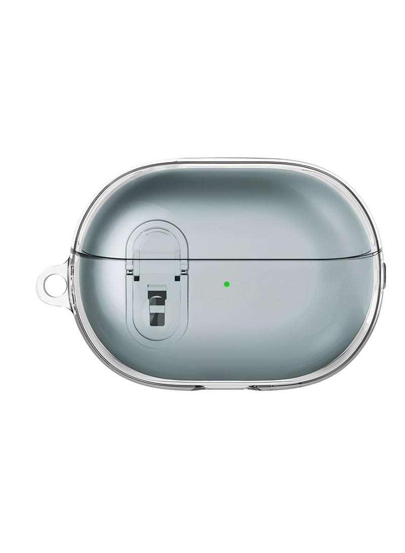 Case Protective for Huawei Freebuds Pro 3 / Pro 4 cover Heavy Duty with Carabiner Ring Keychain Clear Case (Transparent) - Image 1