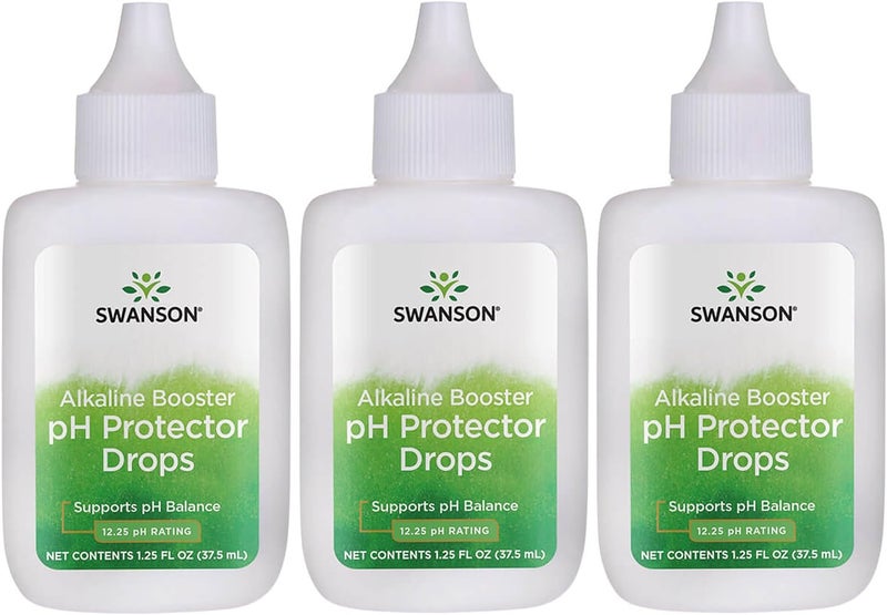 SWANSON Alkaline Booster - pH Protector Drops with 12.25 pH Rating - Make Your Own Alkaline Water - Add to Distilled Water to Help Maintain Balance (1.25 Fl Oz) 3 Pack - Image 1