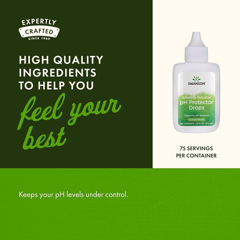 SWANSON Alkaline Booster - pH Protector Drops with 12.25 pH Rating - Make Your Own Alkaline Water - Add to Distilled Water to Help Maintain Balance (1.25 Fl Oz) 3 Pack - Image 5