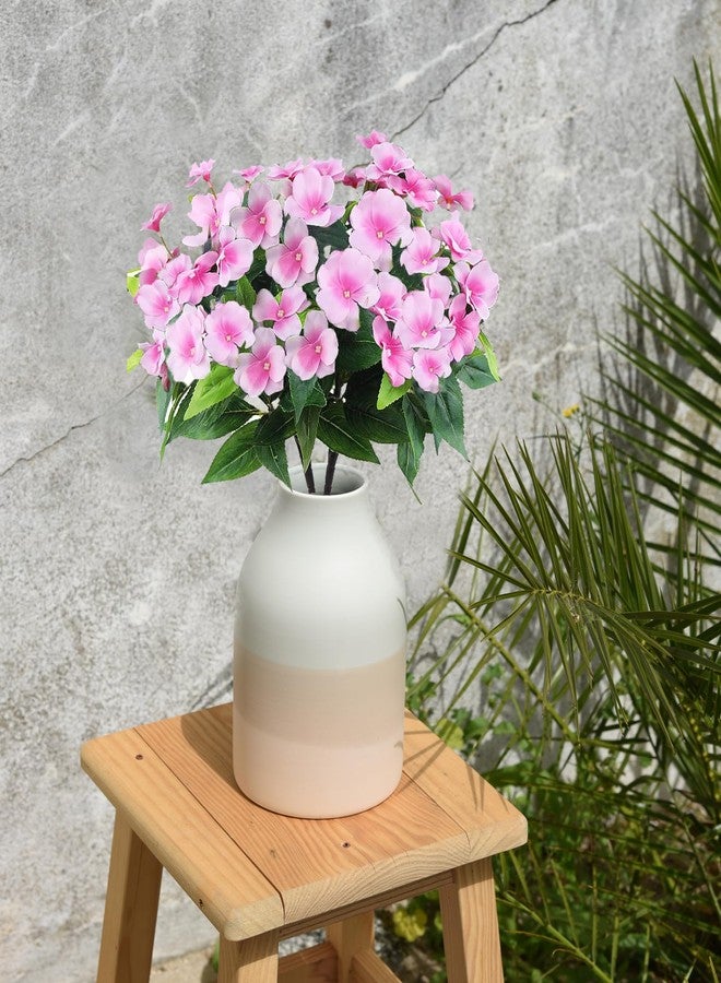 FERIAL Artificial Impatiens Bouquet Faux ​Impatiens Bushes Pink ​for Patio Lawn Garden Wedding Photo Outdoors Pot Hanging Basket Porch Decoration… - Image 5