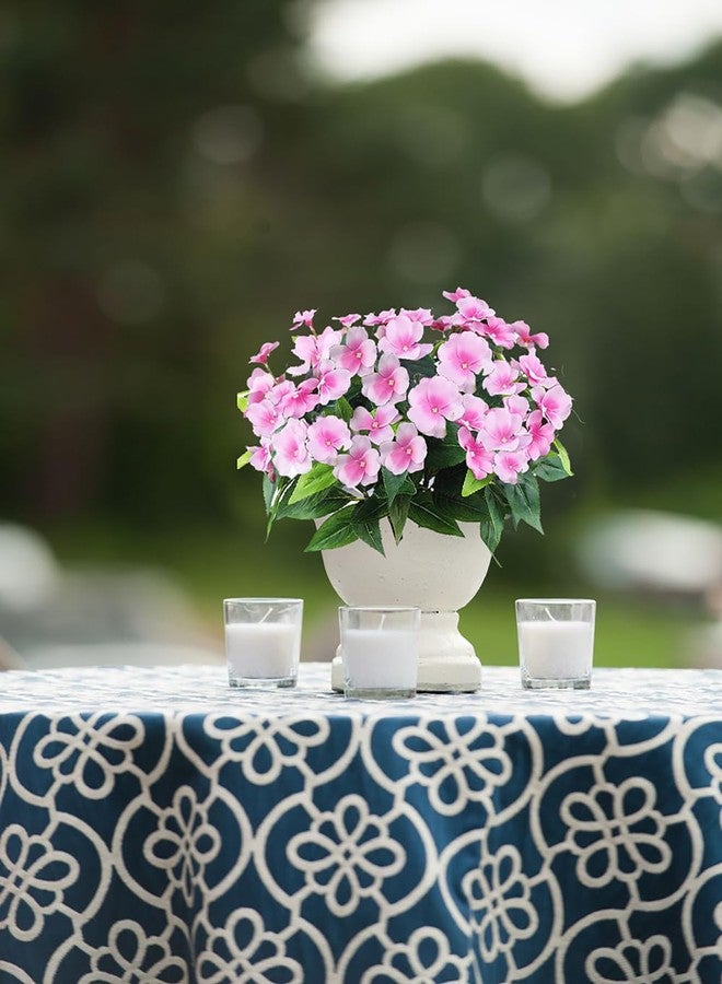 FERIAL Artificial Impatiens Bouquet Faux ​Impatiens Bushes Pink ​for Patio Lawn Garden Wedding Photo Outdoors Pot Hanging Basket Porch Decoration… - Image 2