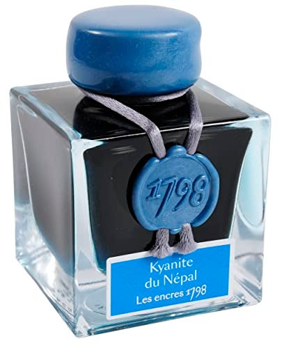 Jacques Herbin Herbin 15513JT- Bottle of 1798 silver glitter ink for fountain pen, rollerball, glass nib and nib holder 50 ml, Kyanite du Népal - Image 3