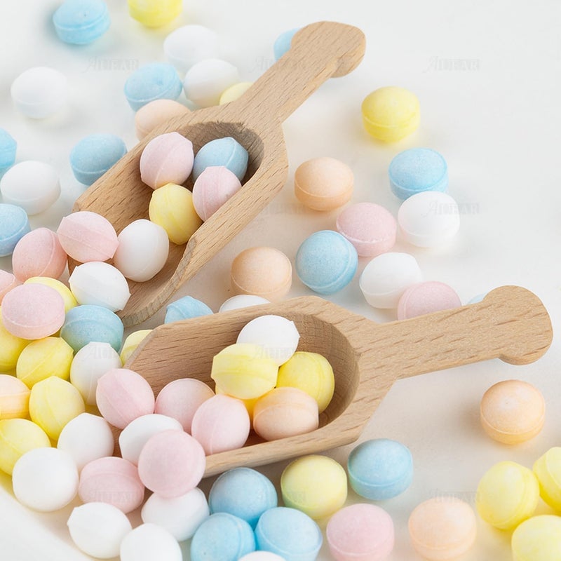 AUEAR , Mini Wooden Scoops Unpainted Wooden Kitchen Spoon for Candy Spices Parties Bath Salts Candy Essential (20 Pack, Half Handle) - Image 5