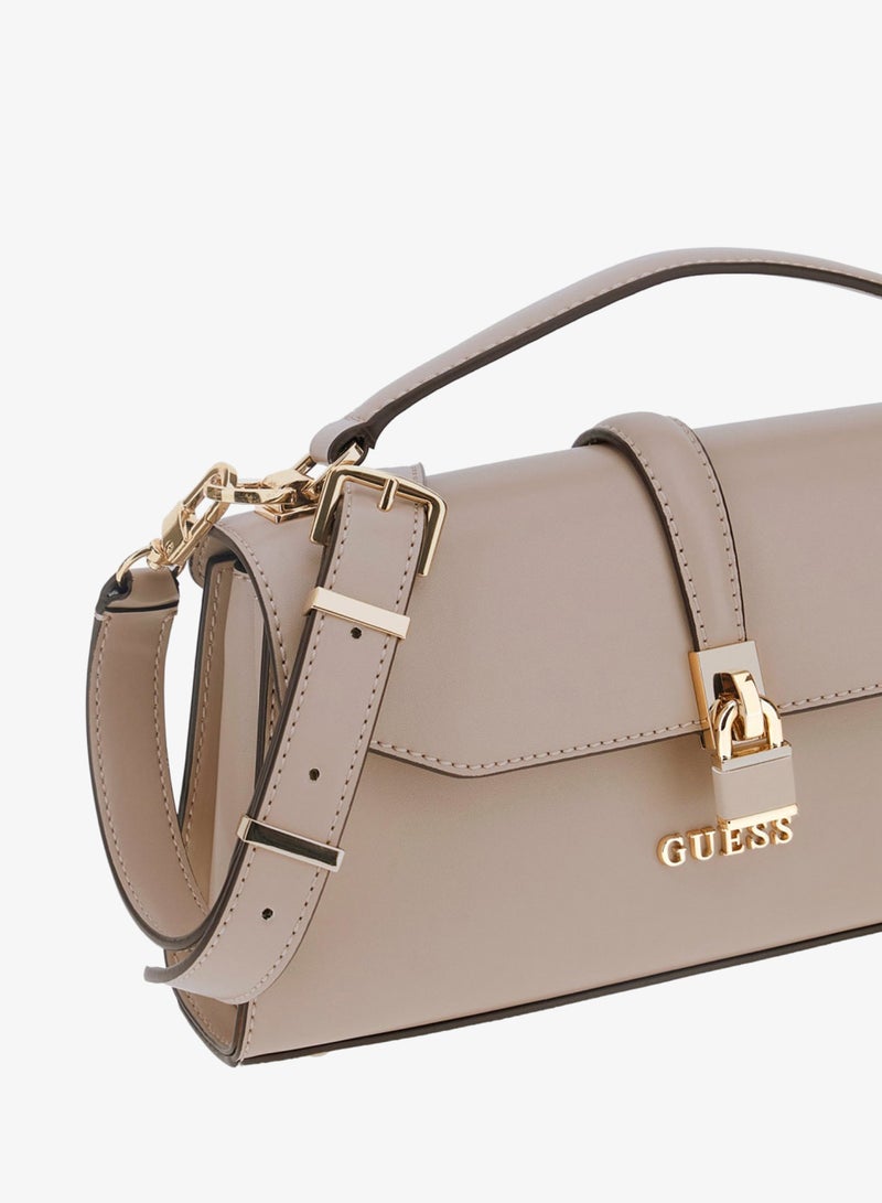 GUESS Queensland Top Handle Flap Shoulder Bag - Image 5