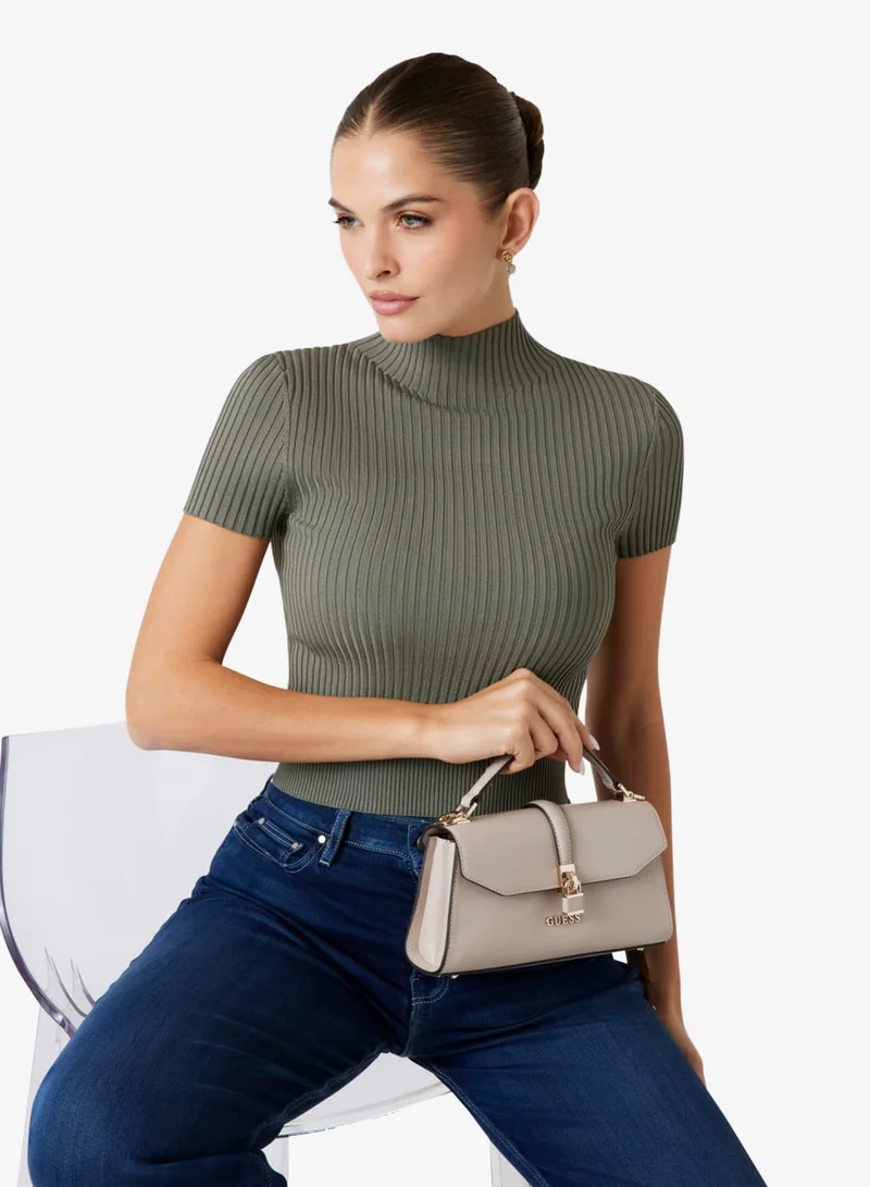 GUESS Queensland Top Handle Flap Shoulder Bag