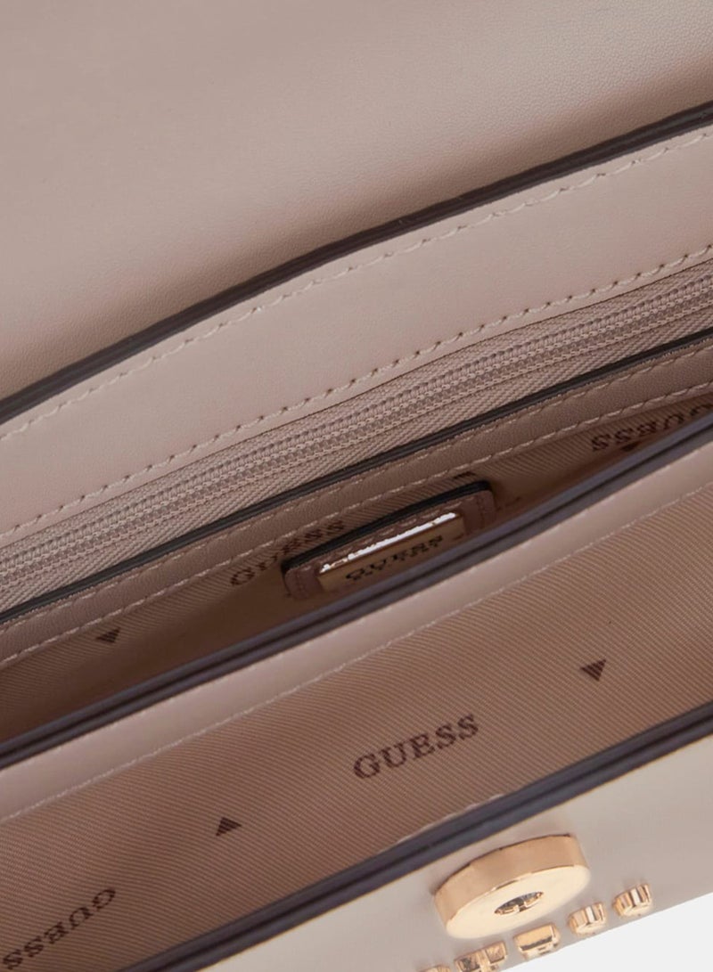 GUESS Queensland Top Handle Flap Shoulder Bag - Image 4