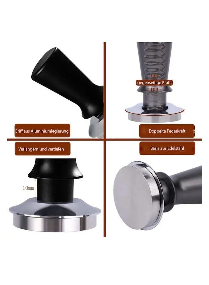 Liying 51mm Espresso Coffee Tamper, Espresso Press Tool with 304 Stainless Steel Tamper Base and Black Handle for Barista Espresso Machines - Image 3