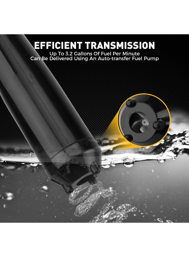ELEAD مضخة نقل وقود ذاتية التوقف، محمولة وتعمل بالبطاريات مع 3 محولات لأغطية الخزانات، بتدفق فعال 3.2 جالون في الدقيقة، وسهلة الاستخدام لمختلف حاويات الوقود - Image 4