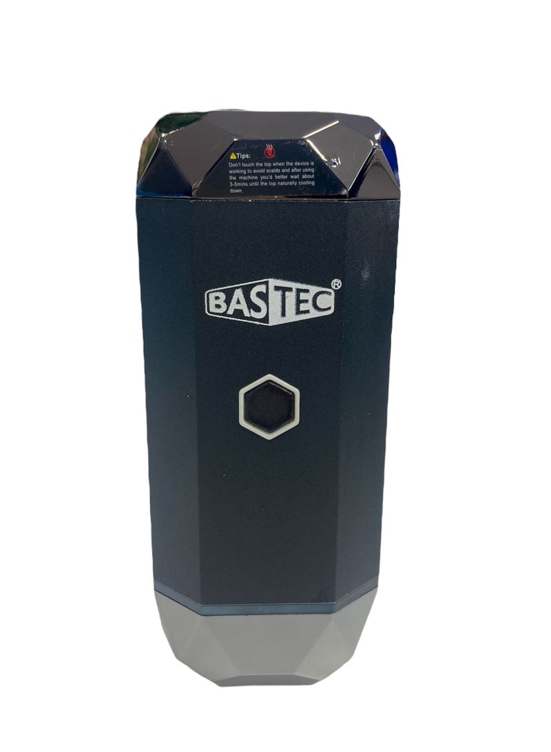 باس تيك مبخرة الكترونية بشكل كريستالي تعمل بالشحن وسهلة الحمل - اسود - Image 1