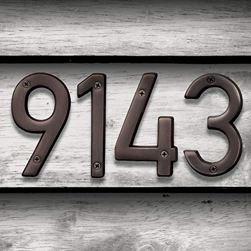Hy-Ko 4" High Premium Metal House Number, Modern Raised Numbers for Exterior House, Durable Convenient Marking for Home Address with Included Mounting Hardware for Simple Installation - Image 3