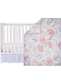 Bedtime Originals Bedtime Originals Lavender Floral 3-Piece Baby Crib Bedding Set - Pink/Purple  - Image 2