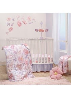 Bedtime Originals Bedtime Originals Lavender Floral 3-Piece Baby Crib Bedding Set - Pink/Purple  - Image 1