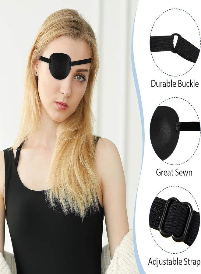 AJICA Adjustable Eye Patches for Kids & Adults, Medical Eye Patches for Amblyopia Lazy Eye Patches for Left or Right Eyes, Black 3D Adjustable Eyepatch | Pirate Patch for Halloween & Christmas (Black, Pack of 1) - Image 3