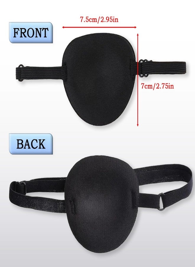 AJICA Adjustable Eye Patches for Kids & Adults, Medical Eye Patches for Amblyopia Lazy Eye Patches for Left or Right Eyes, Black 3D Adjustable Eyepatch | Pirate Patch for Halloween & Christmas (Black, Pack of 1) - Image 4